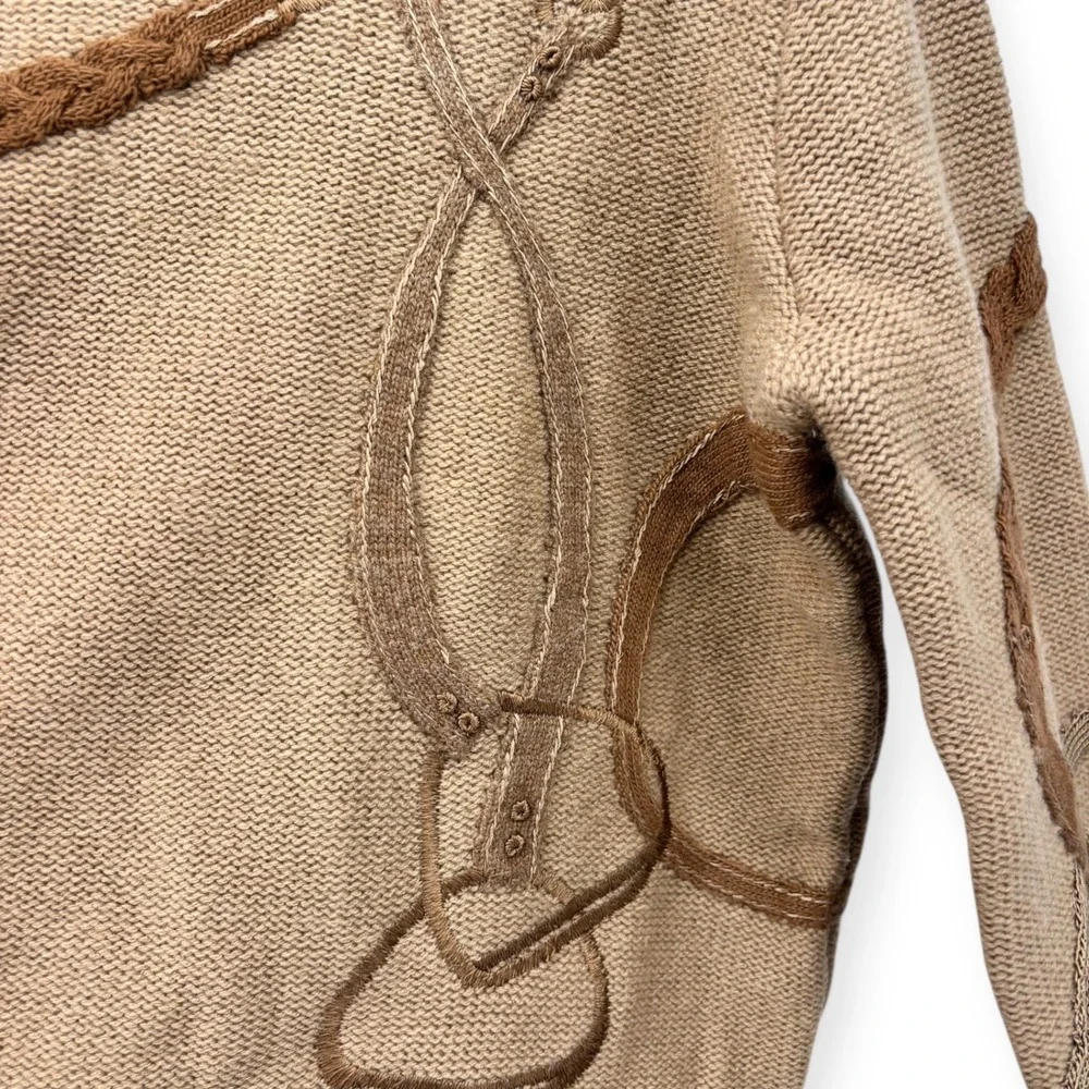 NWT‎ Ralph Lauren Collection Bridle Crewneck Wool Jumper Purple Label Size Large - Picture 10 of 15